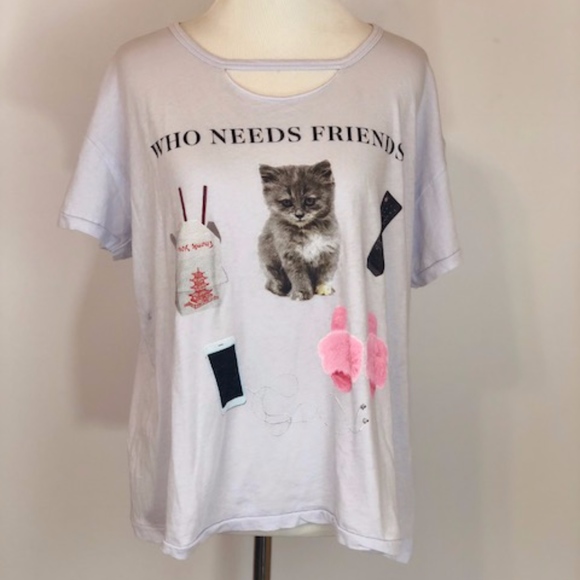 NWT Wildfox “Who Needs Friends” Top - Picture 3 of 6